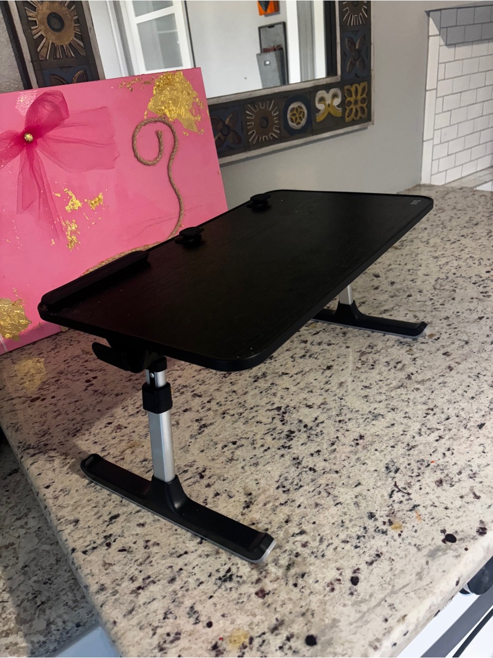 Adjustable Black Portable Laptop Stand - Home Office